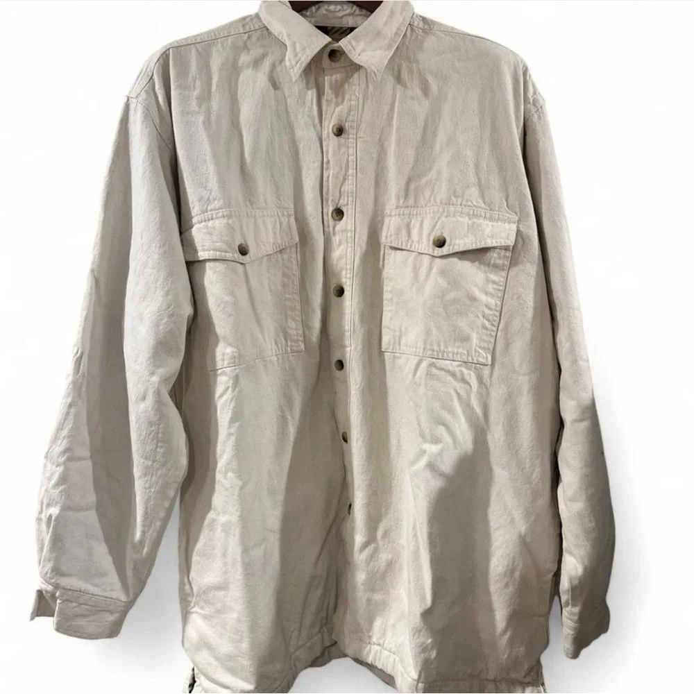 VTG Fleece Lined Button-Up Utility Shirt Chore Jacket Size Men’s XL